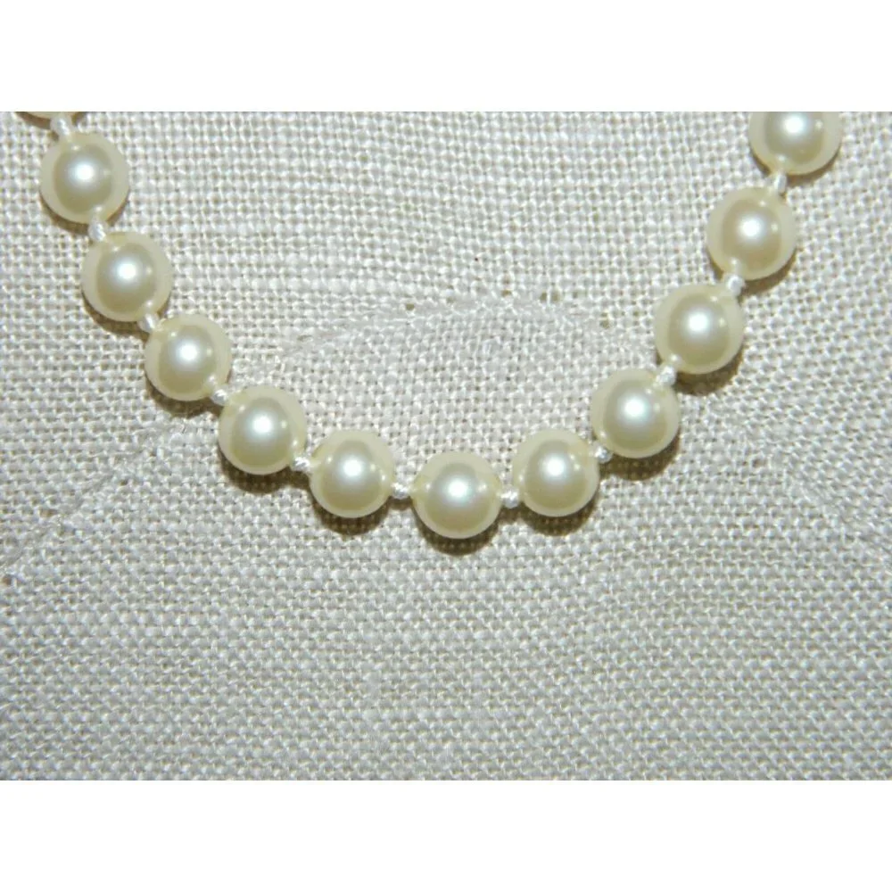 Vintage Marvella Gold Tone Champagne Glass Faux Pearl Necklace with Tags